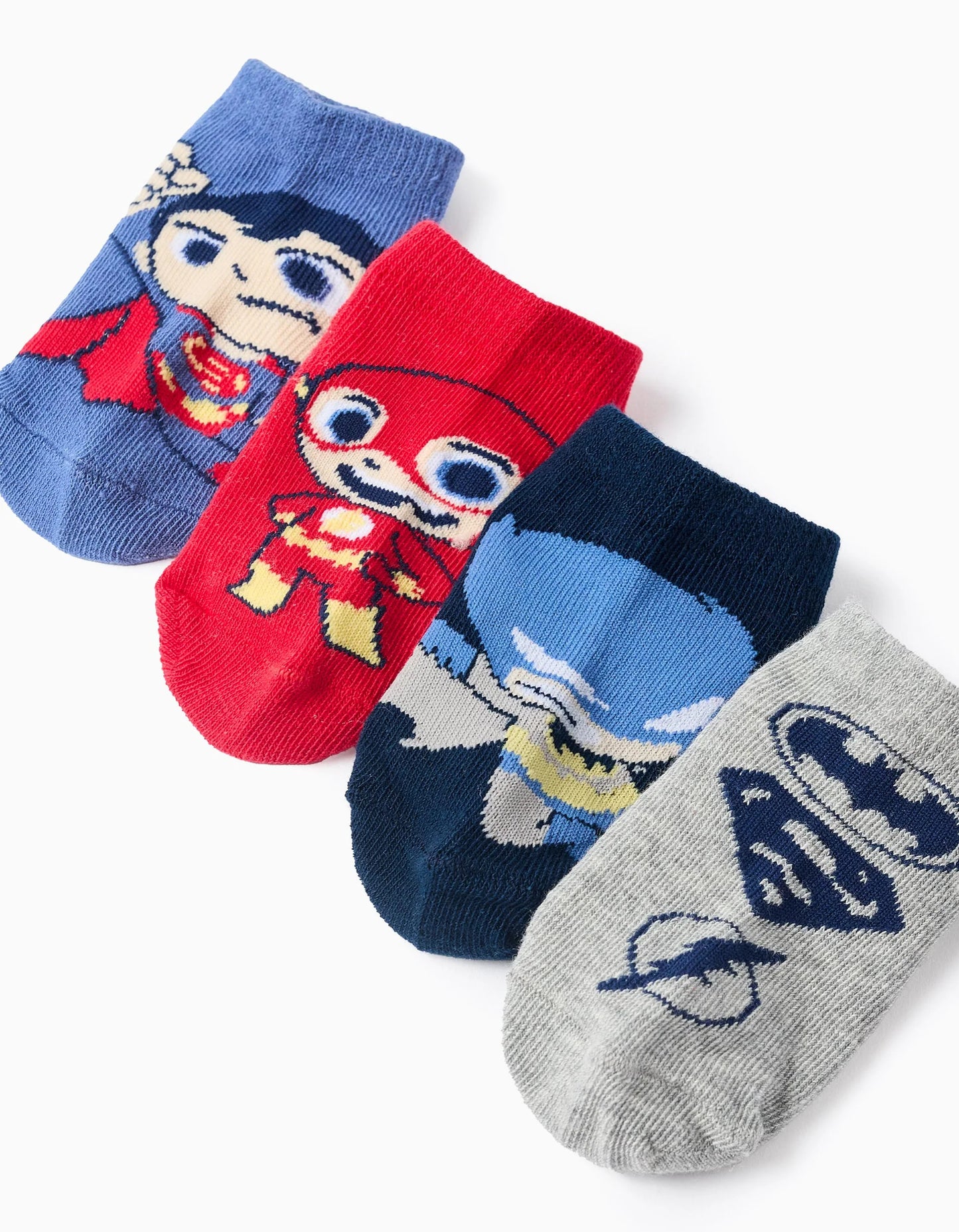 Pack 4 Pairs of Super Friends' Ankle Socks for Baby Boys, Multicolour