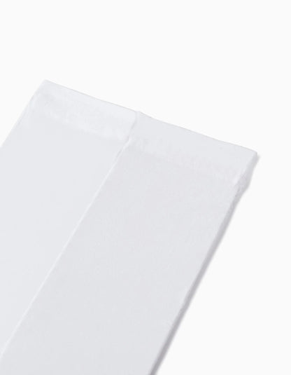 Pack of 2 40Den Microfiber Tights for Baby Girls, White