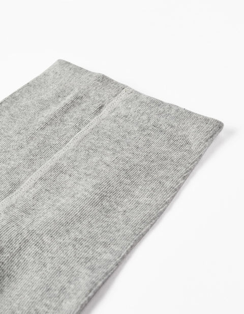 Stretch Cotton Tights for Babies, Grey