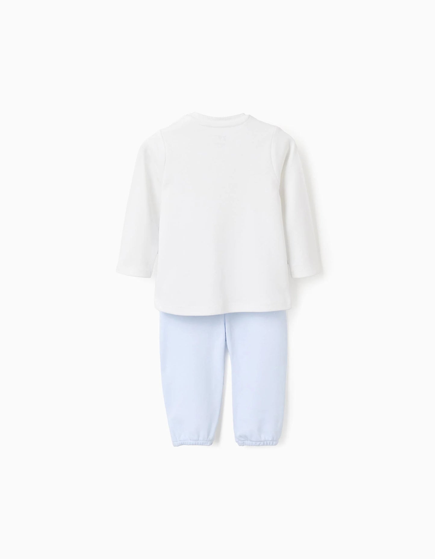 Cotton Pyjamas for Baby Boys 'Family Love', White/Blue