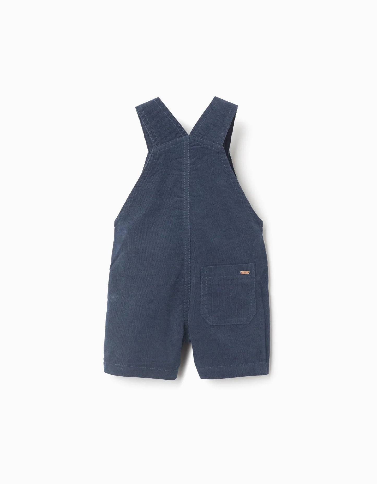 Corduroy Dungarees with Front Pocket 'B&S' for Baby Boys, Dark Blue