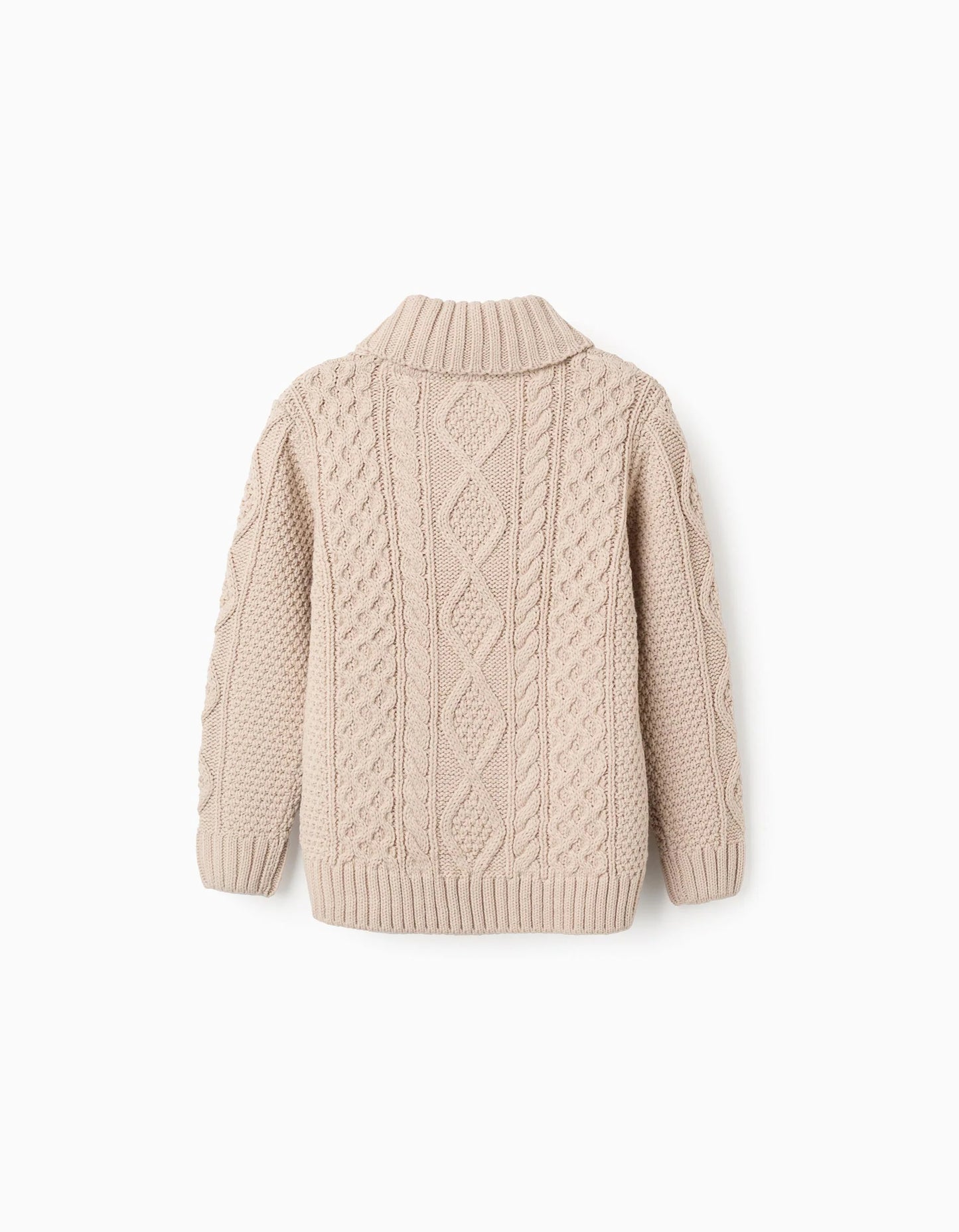 Thick Cable Knit Jumper for Boys, Beige
