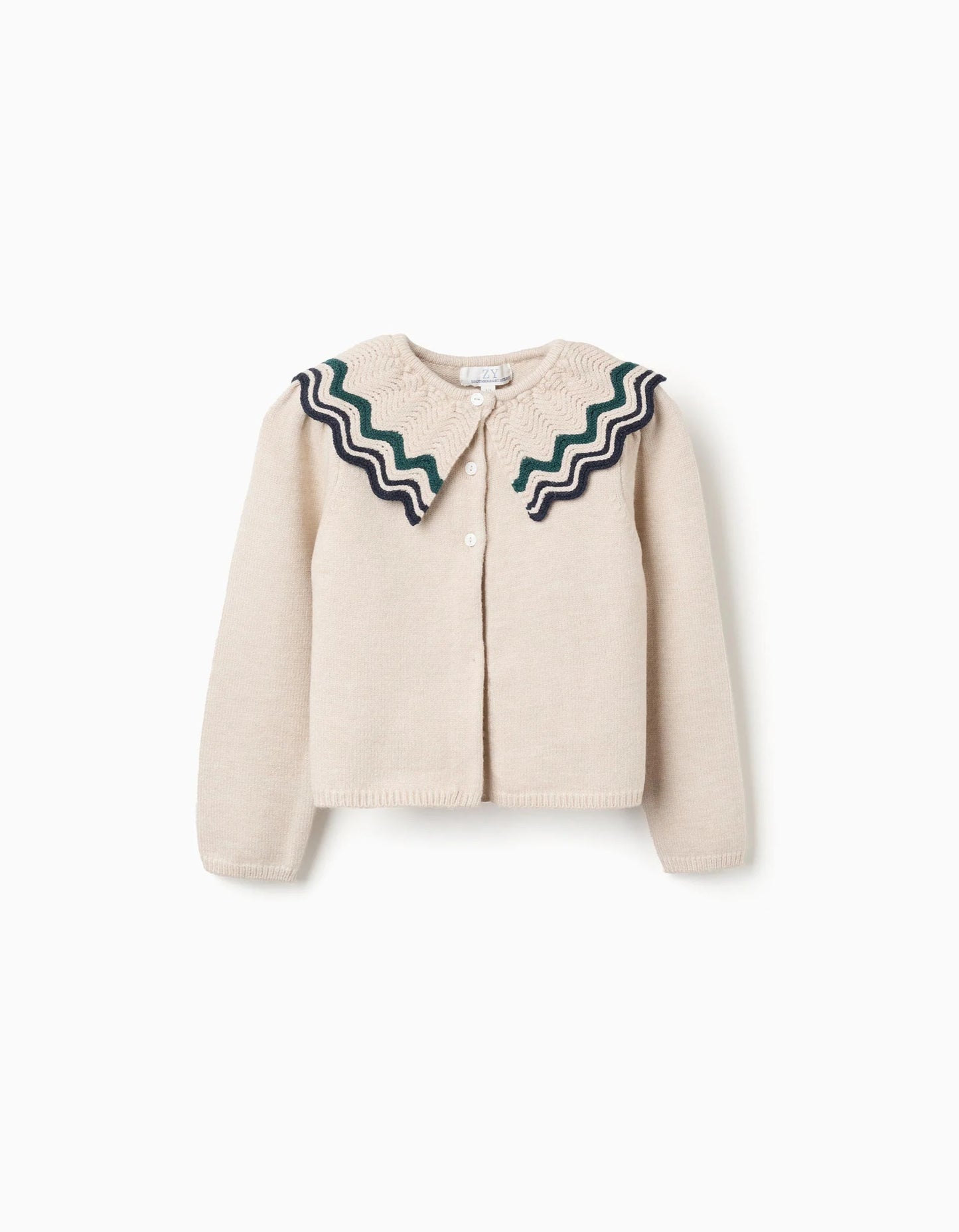 Knit Cardigan with Maxi Collar You&Me for Girls, Multicolour