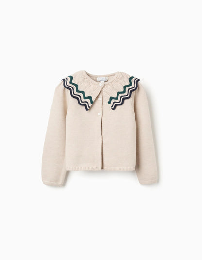 Knit Cardigan with Maxi Collar You&Me for Girls, Multicolour