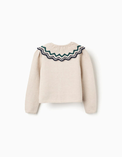 Knit Cardigan with Maxi Collar You&Me for Girls, Multicolour