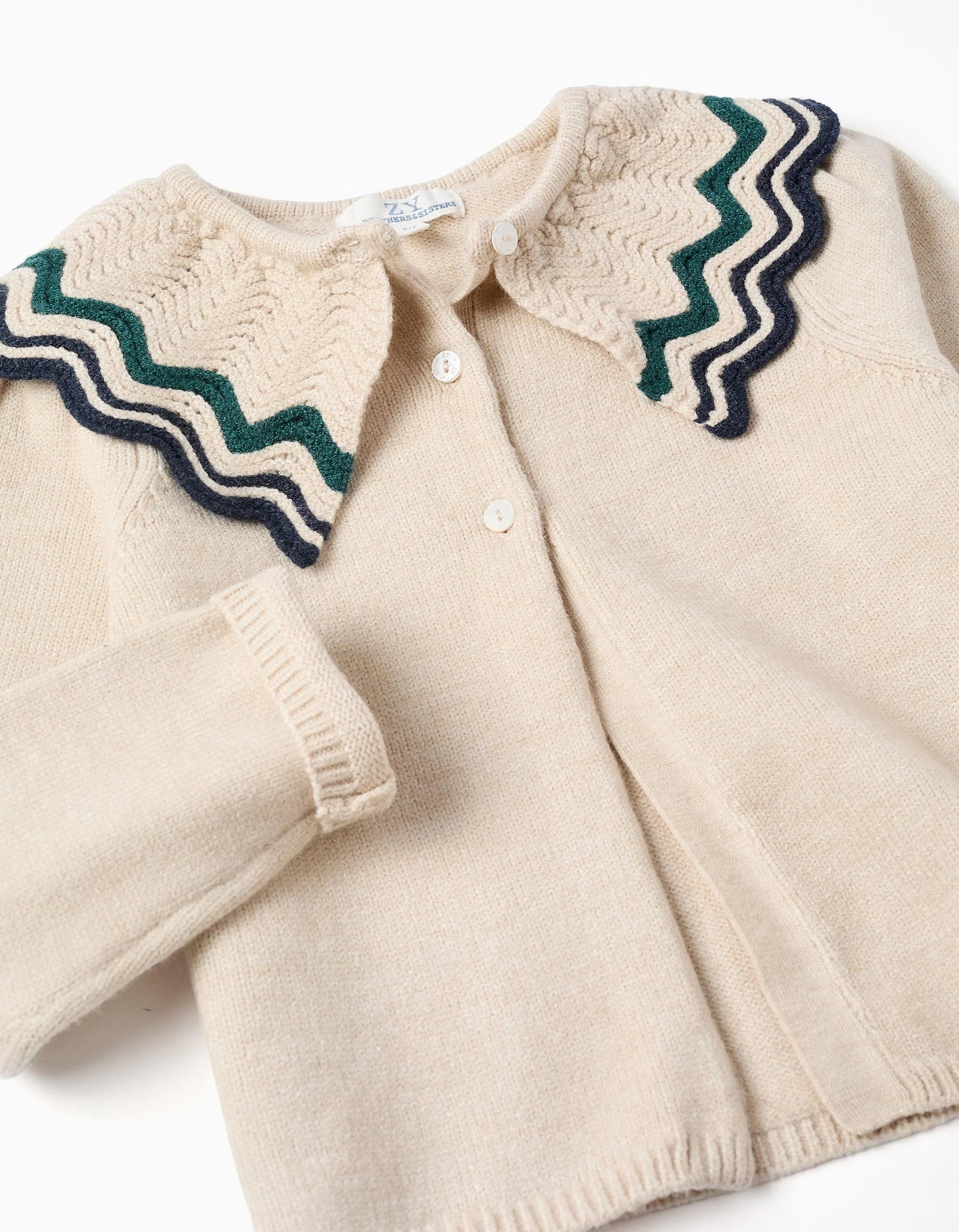 Knit Cardigan with Maxi Collar You&Me for Girls, Multicolour