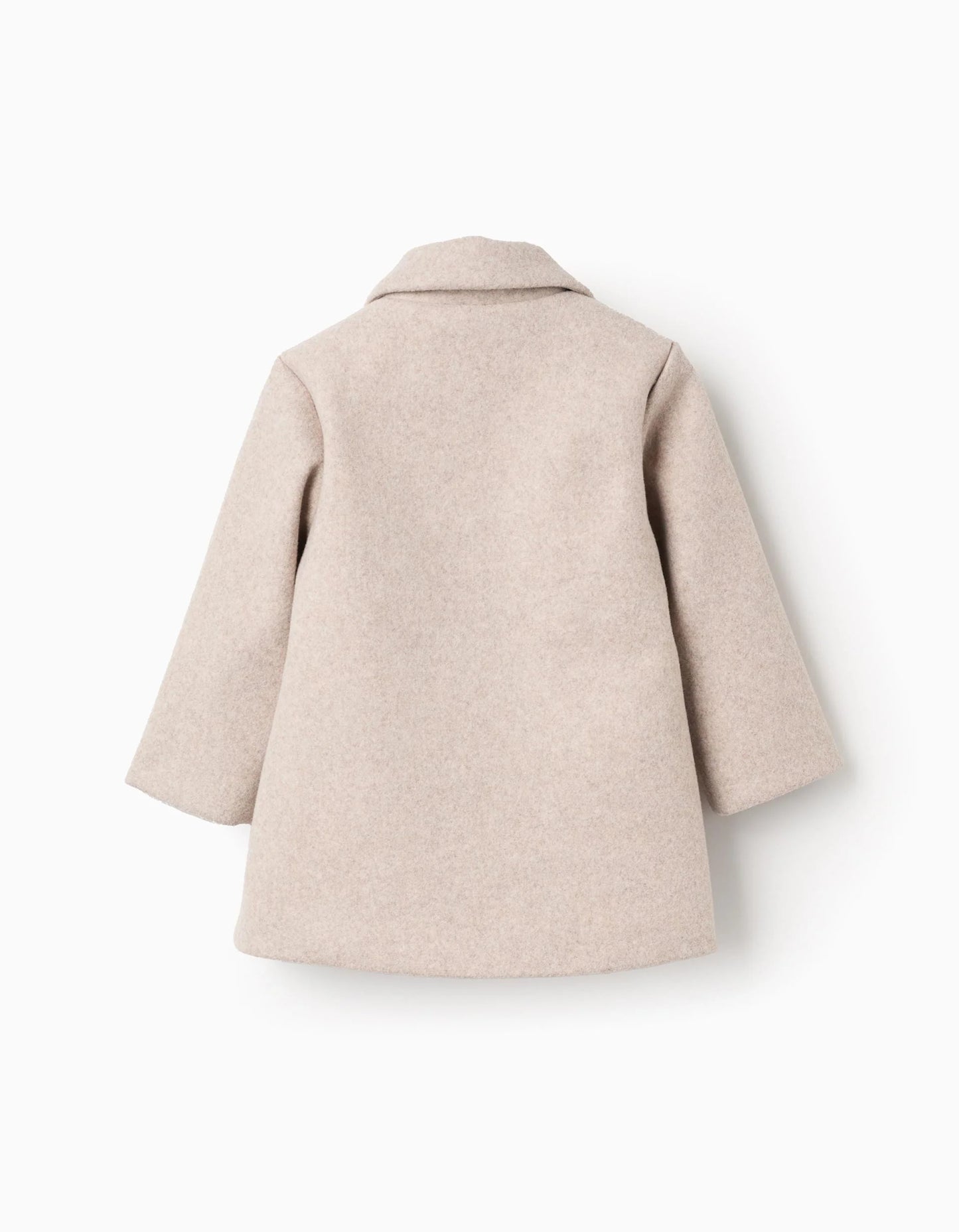 Wool Effect Coat with Lining You&Me for Baby Girls, Beige