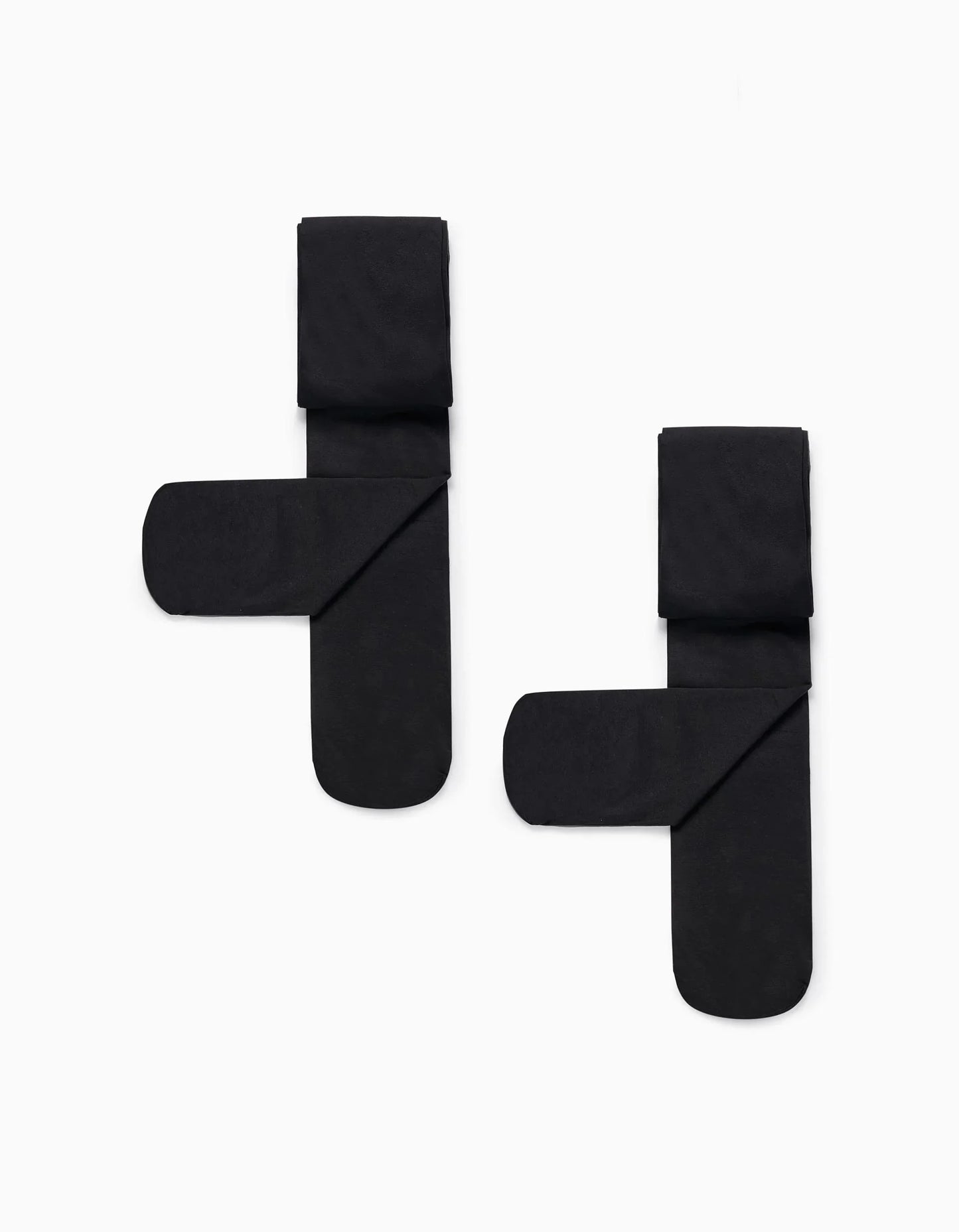 Pack of 2 40Den Microfiber Tights for Girls, Black