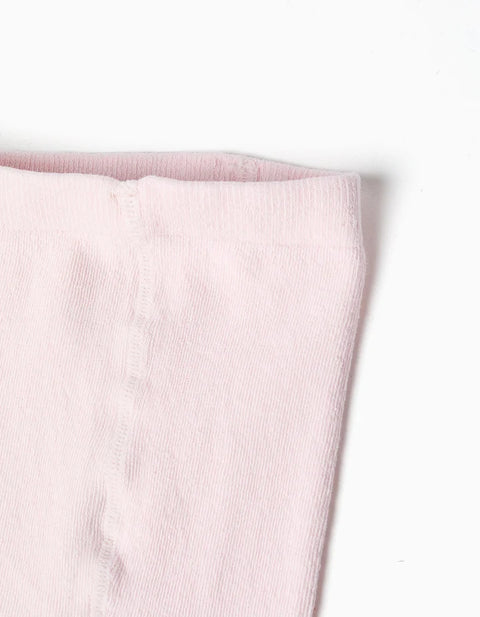 Plain Knitted Tights with Anti-Pilling for Girls, Light Pink