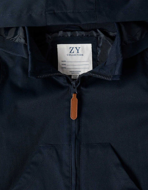 Jacket with Lining and Removable Hood for Baby Boys, Dark Blue