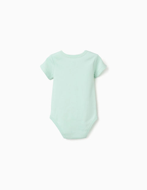 4 Cotton Bodysuits with Strawberries for Newborn and Baby Girls, Multicolour