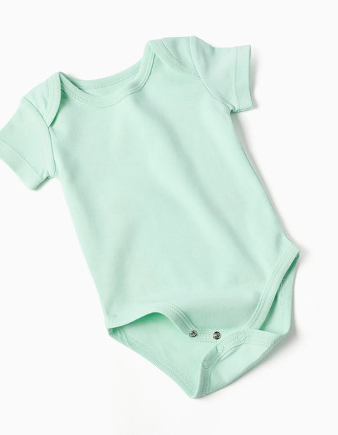 4 Cotton Bodysuits with Strawberries for Newborn and Baby Girls, Multicolour