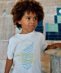 Cotton T-Shirt with Everything Print for Boys, White