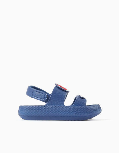 Rubber Sandals with Non-Slip Sole Spider-Man for Boys, Blue