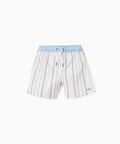 Swim Shorts with Ethnic Stripes and Drawstring B&S for Boys, Multicolour