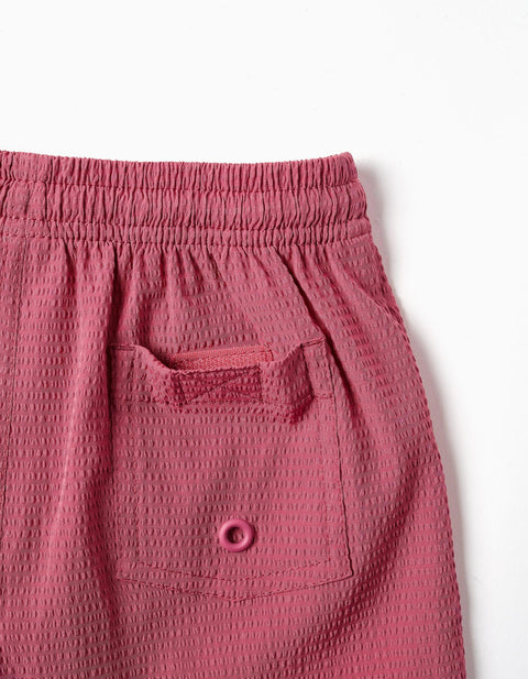 Swim Shorts with Drawstring and Pocket for Baby Boys, Dark Pink
