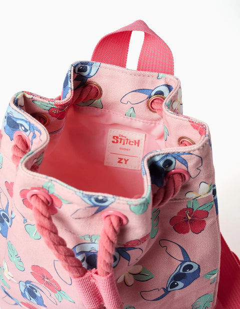 Stitch Bag with Shoulder Straps for Girls, Pink