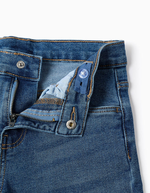 Straight Fit Denim Trousers for Boys, Blue