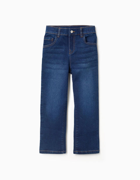 Straight Fit Denim Trousers for Boys, Dark Blue