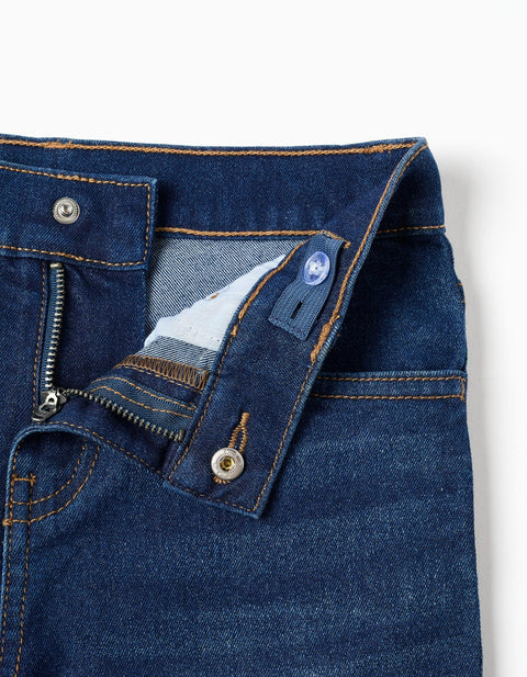 Straight Fit Denim Trousers for Boys, Dark Blue