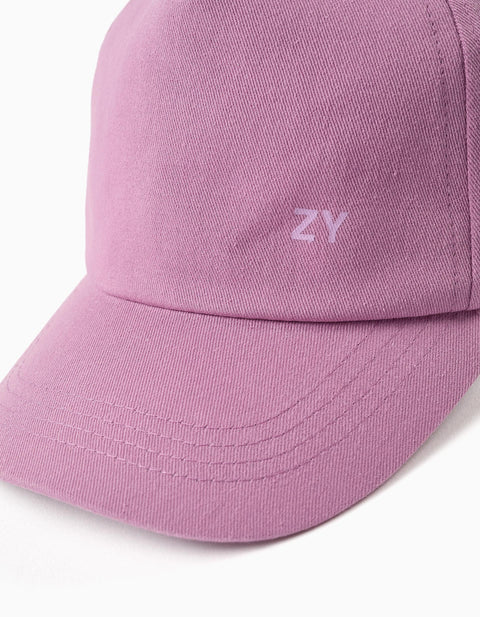 Cotton Twill Cap for Babies and Girls, Lilac