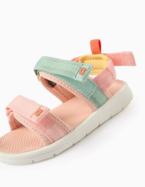 Superlight Sandals with Touch-Fastening Straps for Baby Girls, Multicolour