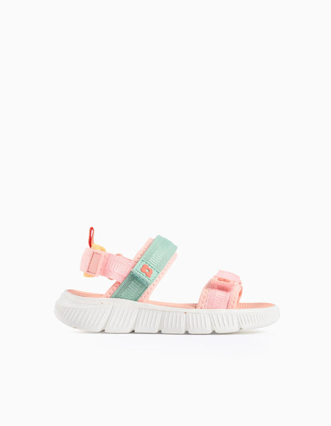 Superlight Sandals with Touch-Fastening Straps for Girls, Multicolour