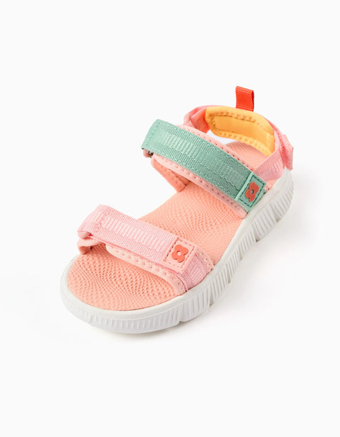 Superlight Sandals with Touch-Fastening Straps for Girls, Multicolour