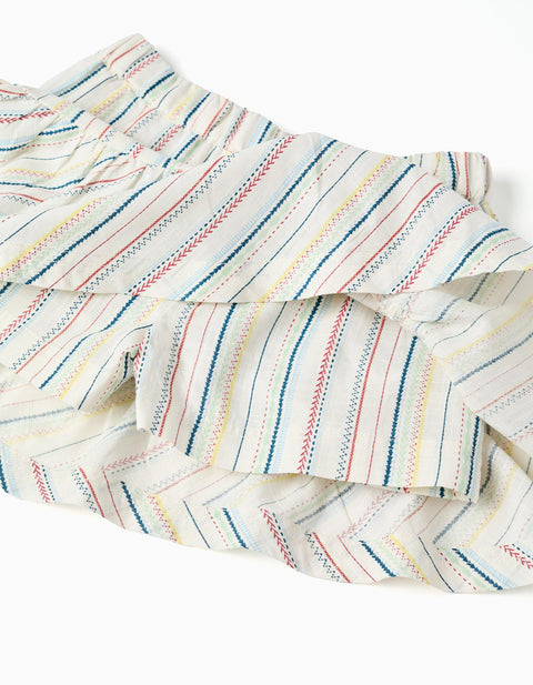 T-shirt + Skort with Ethnic Stripes B&S for Baby Girls, Multicolour