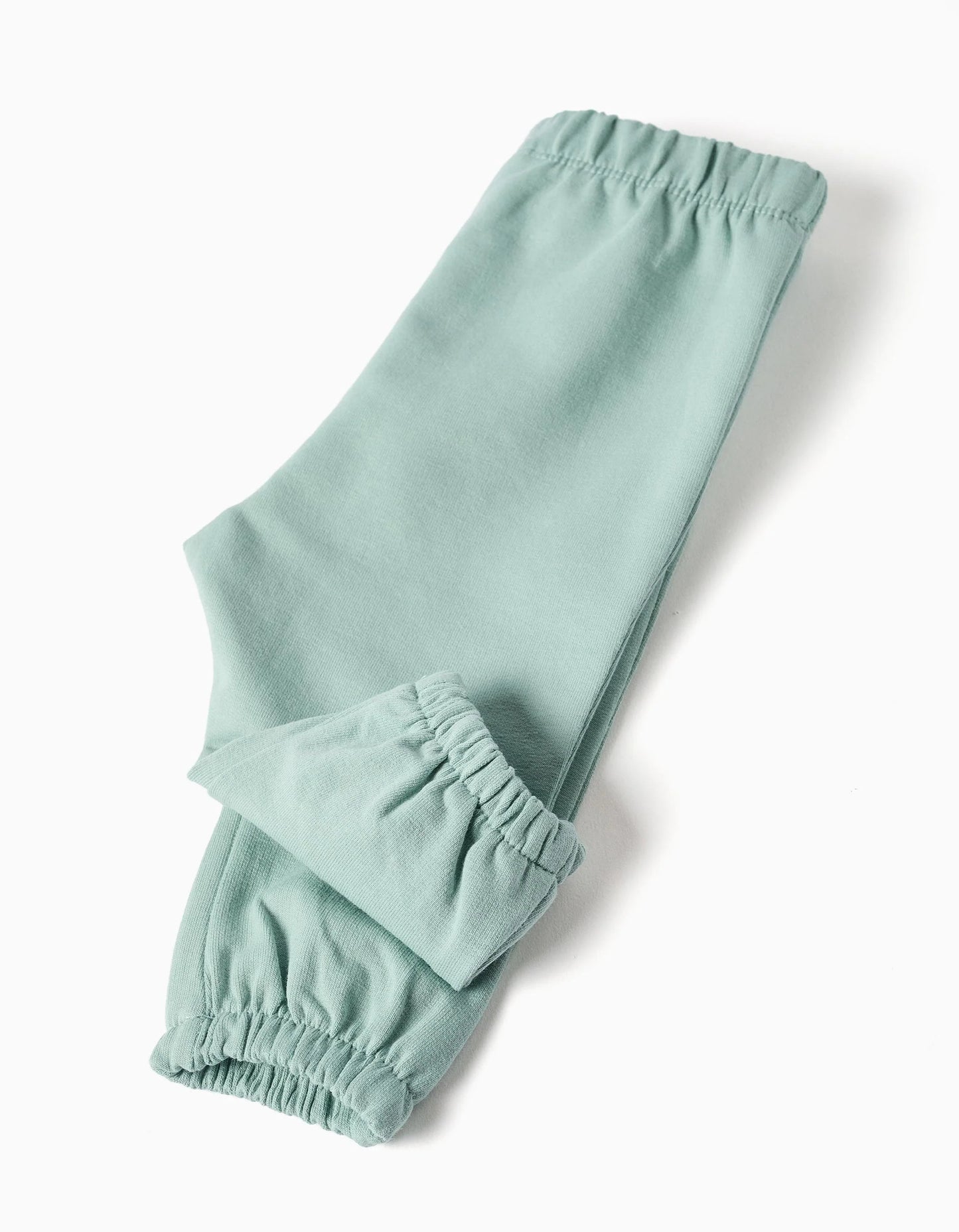 Sweatshirt with Rainbow Print + Trousers for Newborn Girls, White/Green