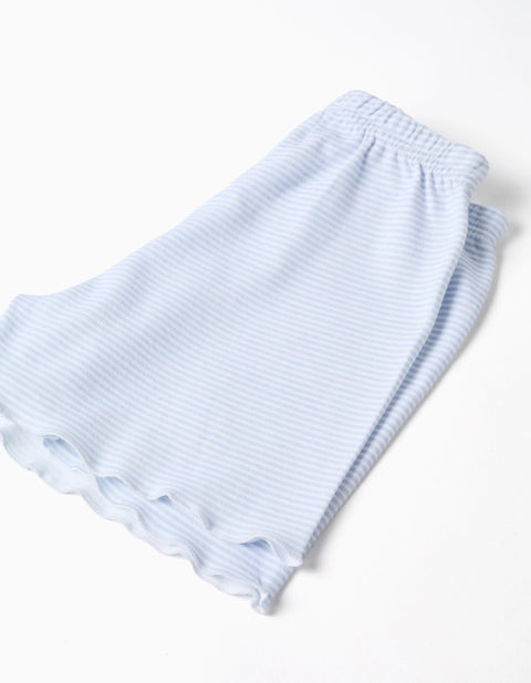 Cotton pyjamas with Stitch print for girls, white/blue