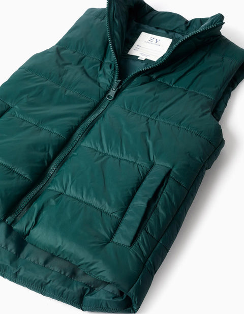 3-in-1 Padded Parka with Hood for Boys, Navy Blue/Dark Green