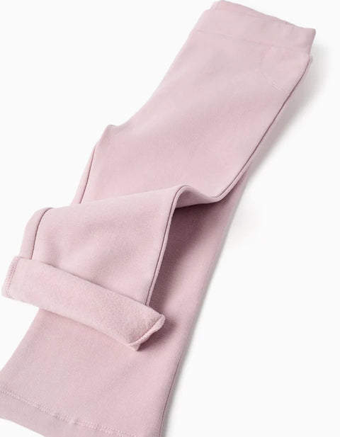 Flared Brushed Leggings for Baby Girls, Lilac