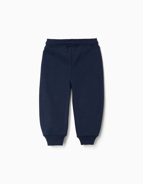 Cotton Joggers with Super Friends for Babies and Boys, Navy Blue