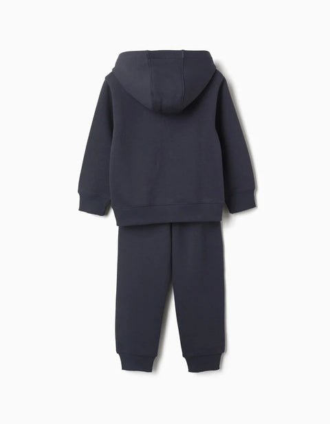 3-Piece Cotton Jogging Set for Boys, Navy Blue/Yellow