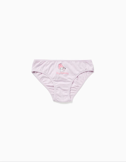 Pack of 5 Cotton Briefs with Kuromi Prints for Girls, Multicolour
