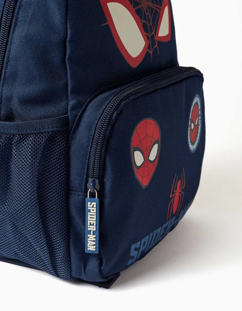 Backpack with Spider-Man Prints for Babies and Boys, Dark Blue