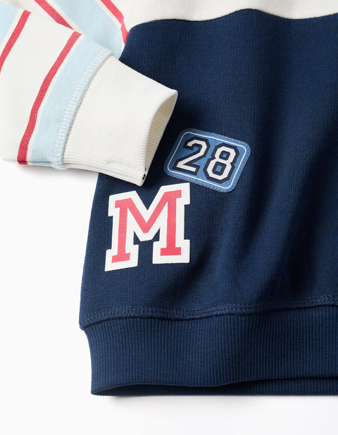 Brushed Sweatshirt with Mickey Prints for Babies and Boys, Multicolour