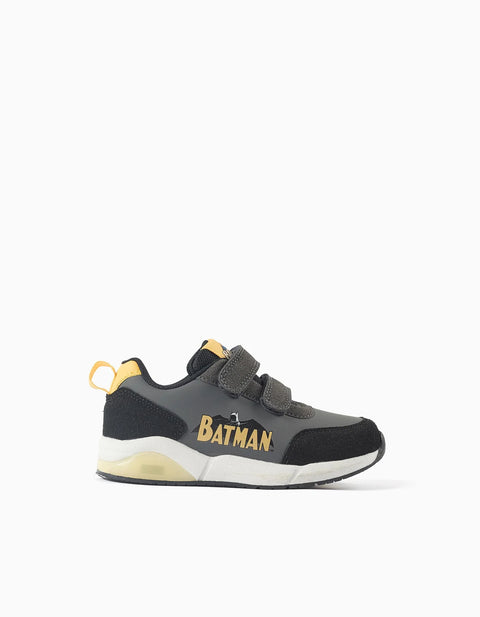 Light-up Trainers with Batman Print for Boys, Grey/Black/Yellow