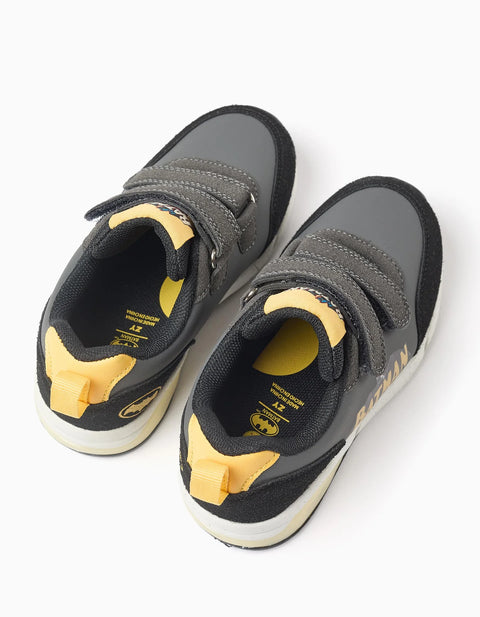 Light-up Trainers with Batman Print for Boys, Grey/Black/Yellow