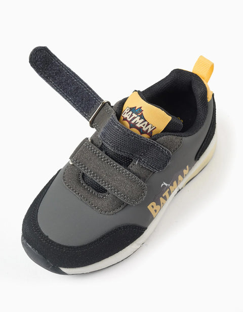 Light-up Trainers with Batman Print for Boys, Grey/Black/Yellow