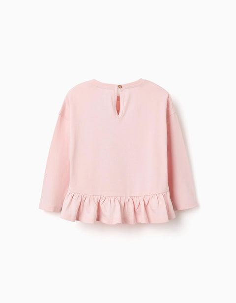 Long Sleeve T-Shirt with Minnie Print for Babies and Girls, Pink