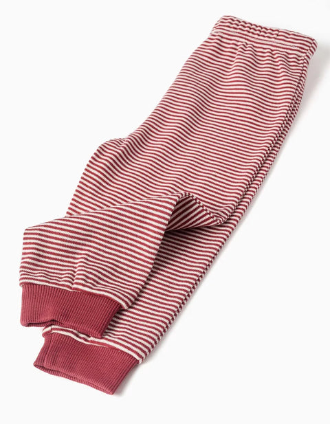 Long Sleeve Cotton Pyjamas with Racing Cars for Baby Boys, White/Red