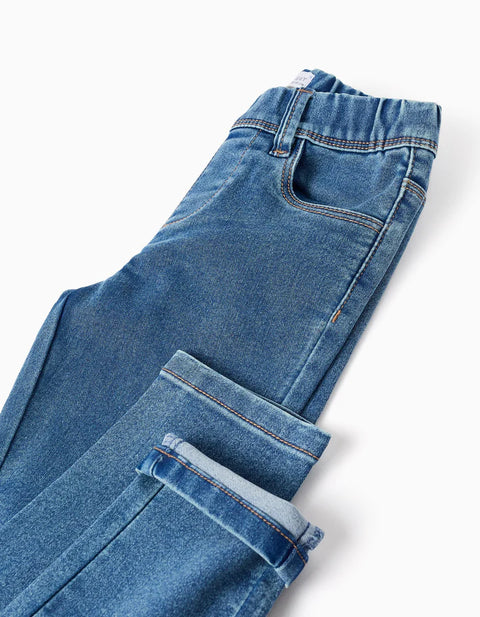 Jeggings with 4 Pockets for Girls, Blue